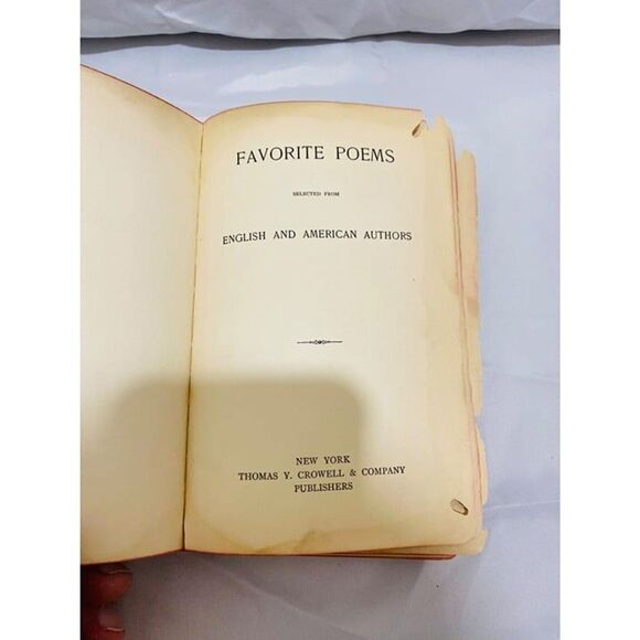 Favorite Poems From English and American Authors by Thomas Crowell 1894 Antique - Picture 6 of 12